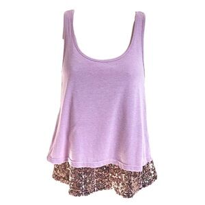 ⭐️3/$30 🆕 Gorgeous purple & gold sequin camisole t…